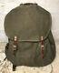 Rare Vtg 1940s Ww2 Swedish Army Military Framed Canvas Leather Backpack Ruck