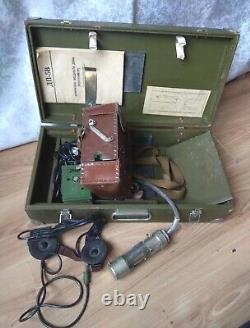 RARE Vintage USSR Army Soviet military portable tool device headphones box