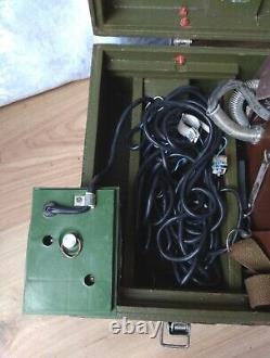 RARE Vintage USSR Army Soviet military portable tool device headphones box