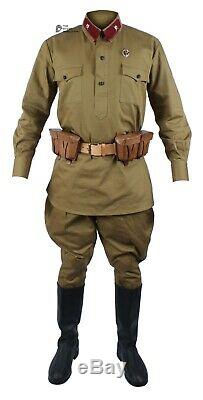 RKKA 1935, Soviet Military Soldier's NKVD Uniform USSR Red Army Set M35 with hat
