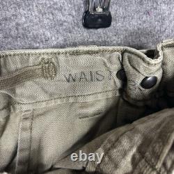 RRL Double RL Herringbone Twill Shorts Mens 30 Green Military Surplus 13 star