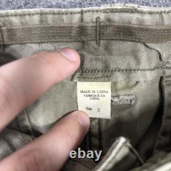 RRL Double RL Herringbone Twill Shorts Mens 30 Green Military Surplus 13 star