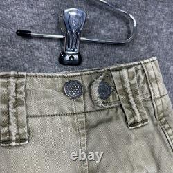 RRL Double RL Herringbone Twill Shorts Mens 30 Green Military Surplus 13 star