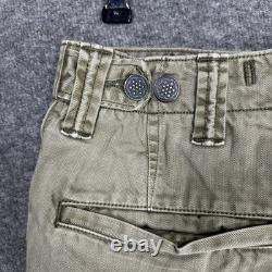 RRL Double RL Herringbone Twill Shorts Mens 30 Green Military Surplus 13 star