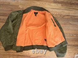 Ralph Lauren Polo Jeans Co. Military Surplus Army Green Bomber Jacket Coat L Y2K