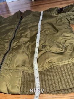 Ralph Lauren Polo Jeans Co. Military Surplus Army Green Bomber Jacket Coat L Y2K