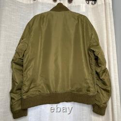 Ralph Lauren Polo Jeans Military Surplus Bomber Jacket Pilot Army Green MEDIUM