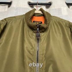 Ralph Lauren Polo Jeans Military Surplus Bomber Jacket Pilot Army Green MEDIUM