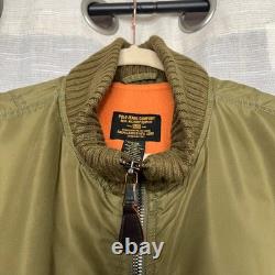 Ralph Lauren Polo Jeans Military Surplus Bomber Jacket Pilot Army Green MEDIUM