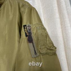 Ralph Lauren Polo Jeans Military Surplus Bomber Jacket Pilot Army Green MEDIUM