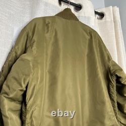 Ralph Lauren Polo Jeans Military Surplus Bomber Jacket Pilot Army Green MEDIUM