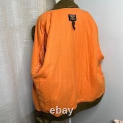 Ralph Lauren Polo Jeans Military Surplus Bomber Jacket Pilot Army Green MEDIUM