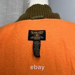 Ralph Lauren Polo Jeans Military Surplus Bomber Jacket Pilot Army Green MEDIUM