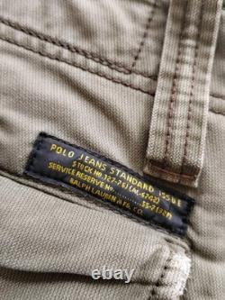 Ralph Lauren Vintage 90s Mens Military Surplus Cotton Canvas Cargo Pants W32 L32