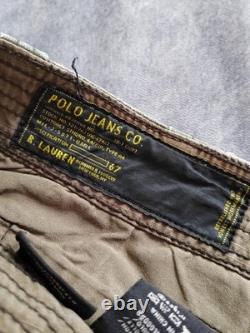 Ralph Lauren Vintage 90s Mens Military Surplus Cotton Canvas Cargo Pants W32 L32