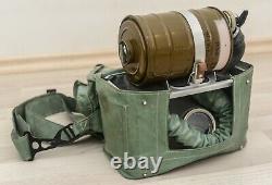 Rare IP-4 Gas Mask Soviet Military Rebreather Full Set+Sealed Oxygen Canister