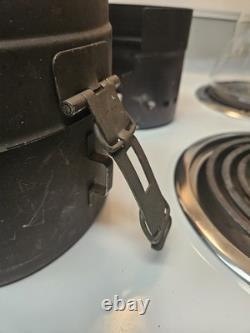 Rare Stainless Steel M40 Swedish Army Mess Kit- Complete Set Military Surplus