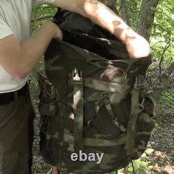 Rare VTG 90s Italian Army 90L Large Woodland Rucksack Pack withPouch. Unused