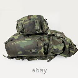 Rare VTG 90s Italian Army 90L Large Woodland Rucksack Pack withPouch. Unused