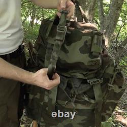 Rare VTG 90s Italian Army 90L Large Woodland Rucksack Pack withPouch. Unused