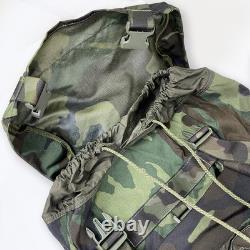 Rare VTG 90s Italian Army 90L Large Woodland Rucksack Pack withPouch. Unused