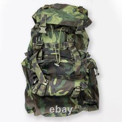 Rare VTG 90s Italian Army 90L Large Woodland Rucksack Pack withPouch. Unused