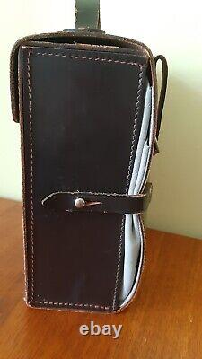 Rare Vintage Army medic Leather Bag, Men's Military Large Medical Doctor Bag