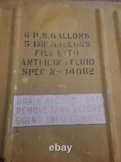 Rare Vintage Military Army 6 Gallon Alcohol Anti-Icing Empty Tank