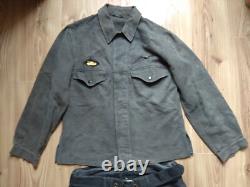 Rare Vintage Soviet Army USSR Uniform Military jacket Tank soldier pants