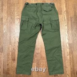 Relwen Army Military Surplus Green Cargo Straight Fit Pants Mens 38