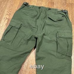 Relwen Army Military Surplus Green Cargo Straight Fit Pants Mens 38