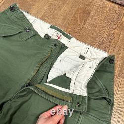 Relwen Army Military Surplus Green Cargo Straight Fit Pants Mens 38