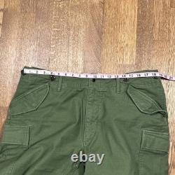 Relwen Army Military Surplus Green Cargo Straight Fit Pants Mens 38