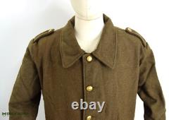 Repro British Army WW1 WW2 Trench Coat Long Wool Jacket Military Greatcoat