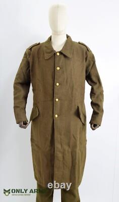 Repro British Army WW1 WW2 Trench Coat Long Wool Jacket Military Greatcoat