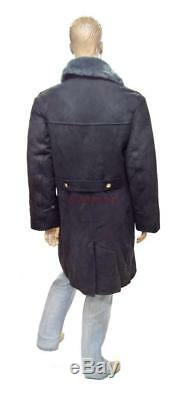 Russian Police Bekesha Officer Winter Sheepskin Coat Army USSR TULUP Fur Jacket