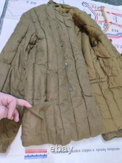 SOVIET Russian Army TELOGREIKA WW2 MILITARY WINTER JACKET FUFAIKA VATNIK Size 4