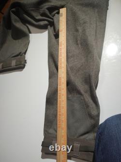 SWEDISH MILITARY Wool Cargo Pants Gray Greenish Heavy VTG NWT Army Surplus, 35 W