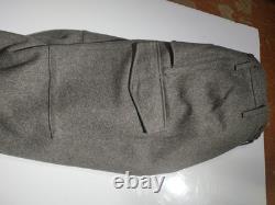SWEDISH MILITARY Wool Cargo Pants Gray Greenish Heavy VTG NWT Army Surplus, 35 W
