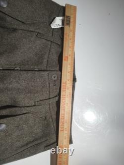 SWEDISH MILITARY Wool Cargo Pants Gray Greenish Heavy VTG NWT Army Surplus, 35 W