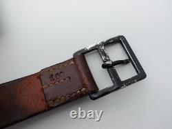 SWISS ARMY Military Brown Leather Belt Bandolier Ammo Cases Pouch Pouches 1935