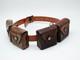 Swiss Army Military Brown Leather Belt Bandolier Ammo Cases Pouch Pouches 1940