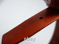 SWISS ARMY Military Brown Leather Belt Bandolier Ammo Cases Pouch Pouches 1940