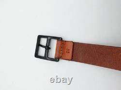 SWISS ARMY Military Brown Leather Belt Bandolier Ammo Cases Pouch Pouches 1950