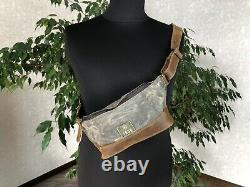 SWISS Army Leather Fanny Pack Military Gray Very Rare 1958 Switzerland Waist Bag