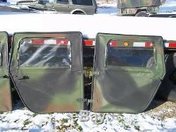 Set Of 4 Military Surplus Camo Hmmwv Doors +handles And Hinges M998 Us Army
