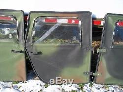 Set Of 4 Military Surplus Camo Hmmwv Doors +handles And Hinges M998 Us Army