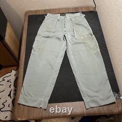 Shade 509 Army Pants VINTAGE 1940s 1950s COMBAT military cargo trousers OG 107