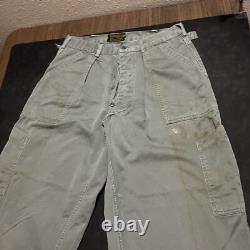 Shade 509 Army Pants VINTAGE 1940s 1950s COMBAT military cargo trousers OG 107