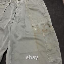 Shade 509 Army Pants VINTAGE 1940s 1950s COMBAT military cargo trousers OG 107